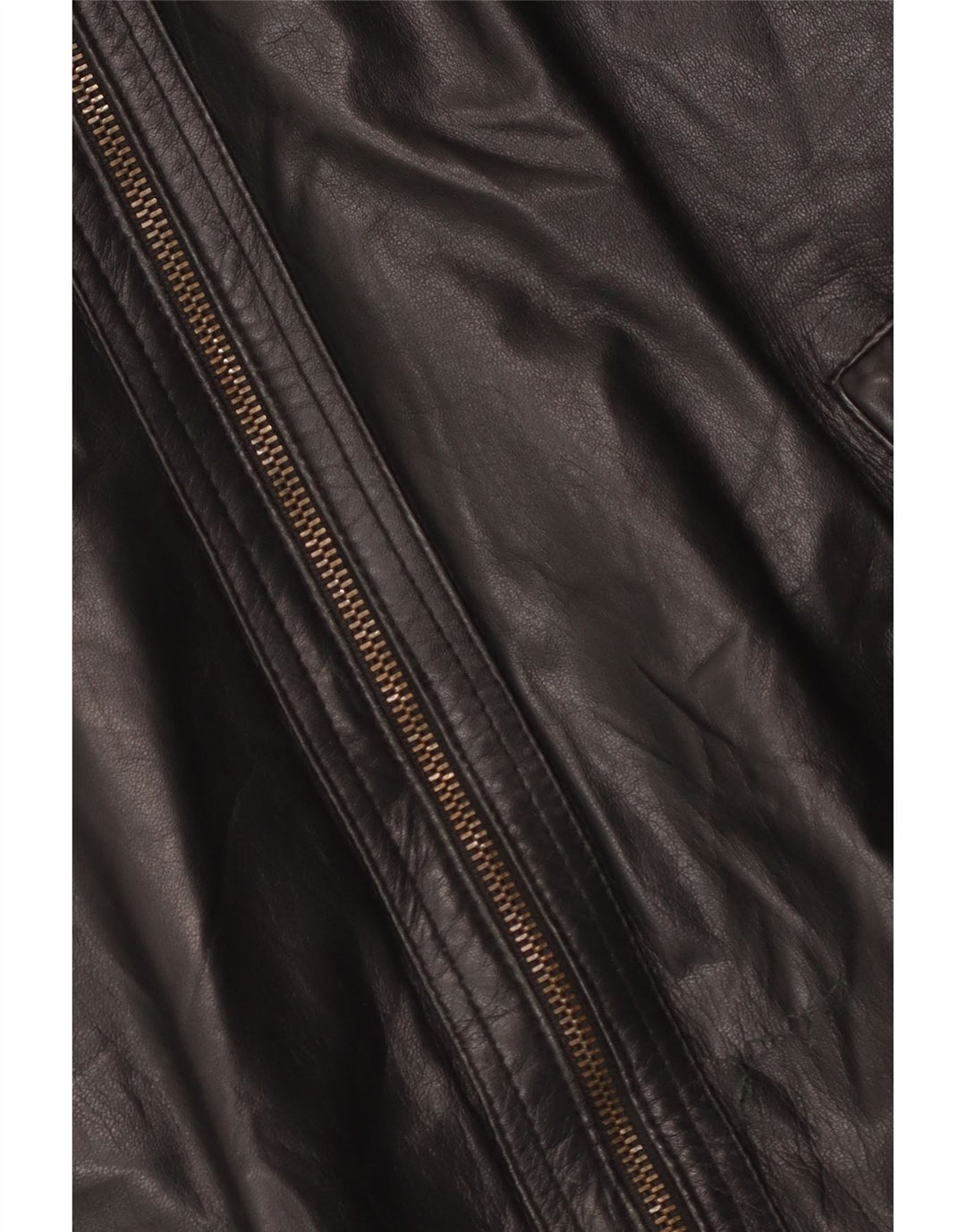 Gianfranco Gotelli Veste en cuir bomber pour homme UK 38 Cuir noir moyen
