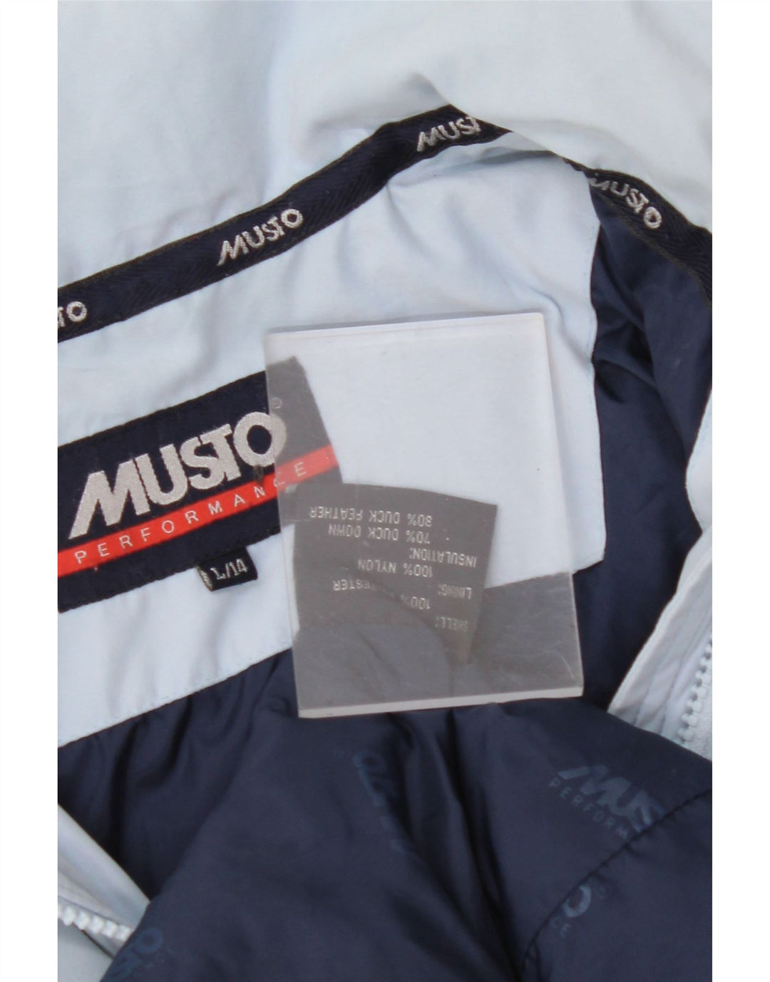 MUSTO Veste matelassée pour femme UK 14 Large Bleu Nylon