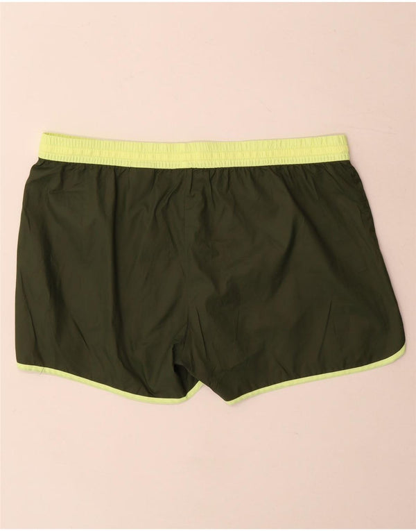 Reebok Short de sport pour femme UK 16 Large Kaki Polyester