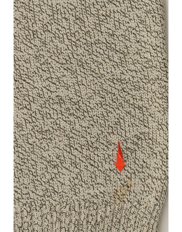 SUPERDRY Pull ras du cou pour homme en acrylique moucheté beige grand