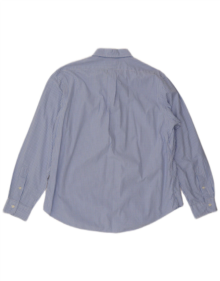 POLO RALPH LAUREN Chemise sur mesure pour homme XL en coton vichy bleu