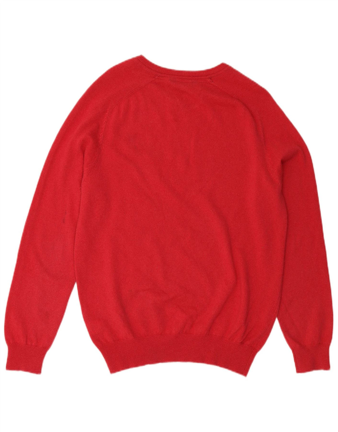 CREW CLOTHING Pull Col V Homme Laine Mérinos Rouge Moyen