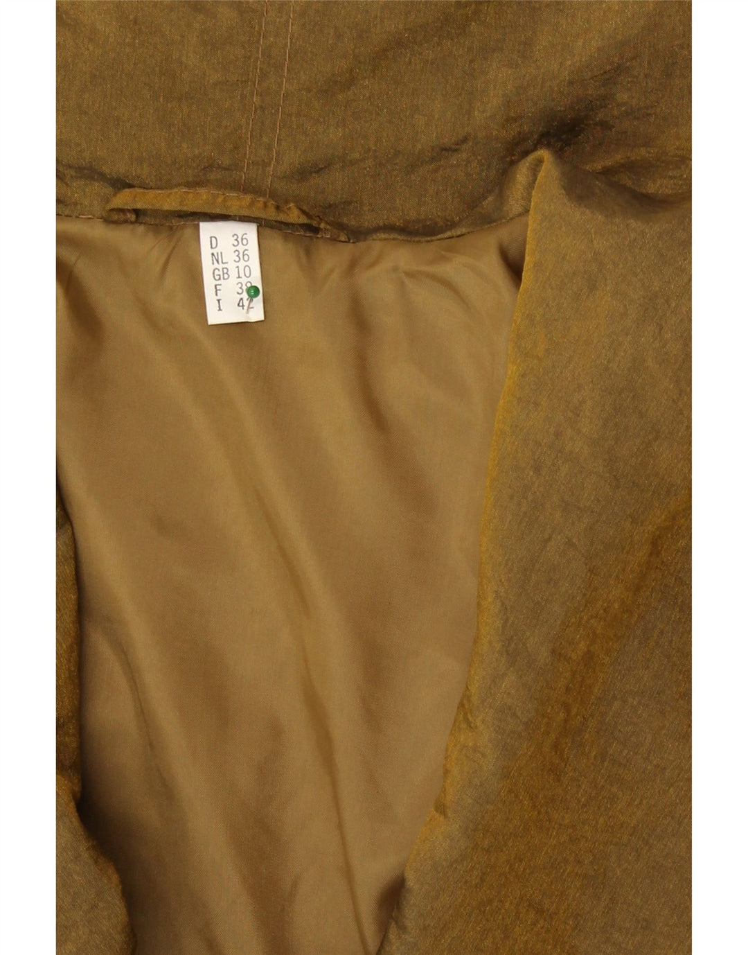 imperméable surdimensionné femme vintage UK 10 Petit Or