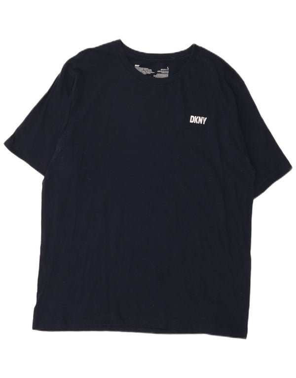 Dkny T-Shirt Homme Haut Large Bleu Marine Coton