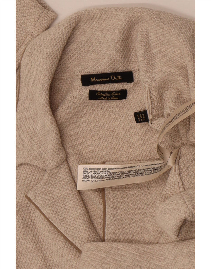 Massimo Dutti Pull Cardigan Homme Beige Moyen Coton