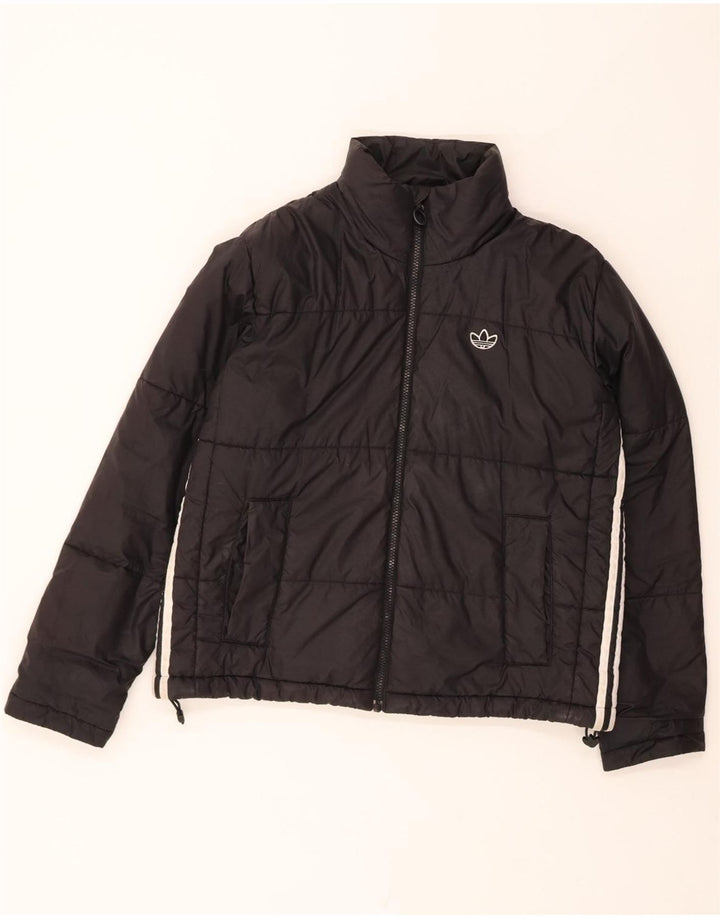 ADIDAS Womens Padded Jacket UK 10 Small Black Polyester