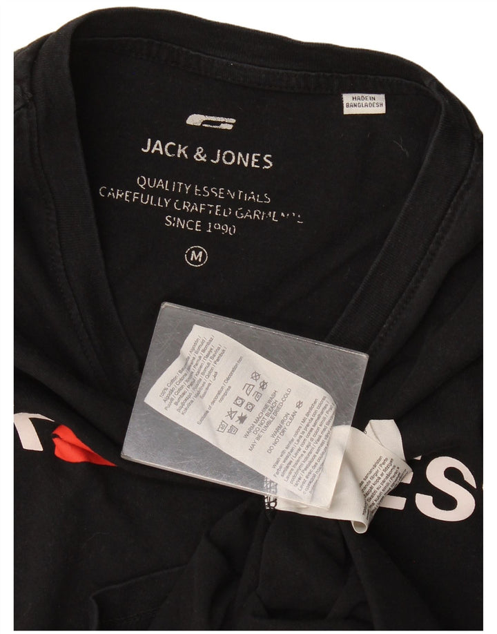 Jack & Jones T-Shirt Graphique Homme Noir Moyen Coton