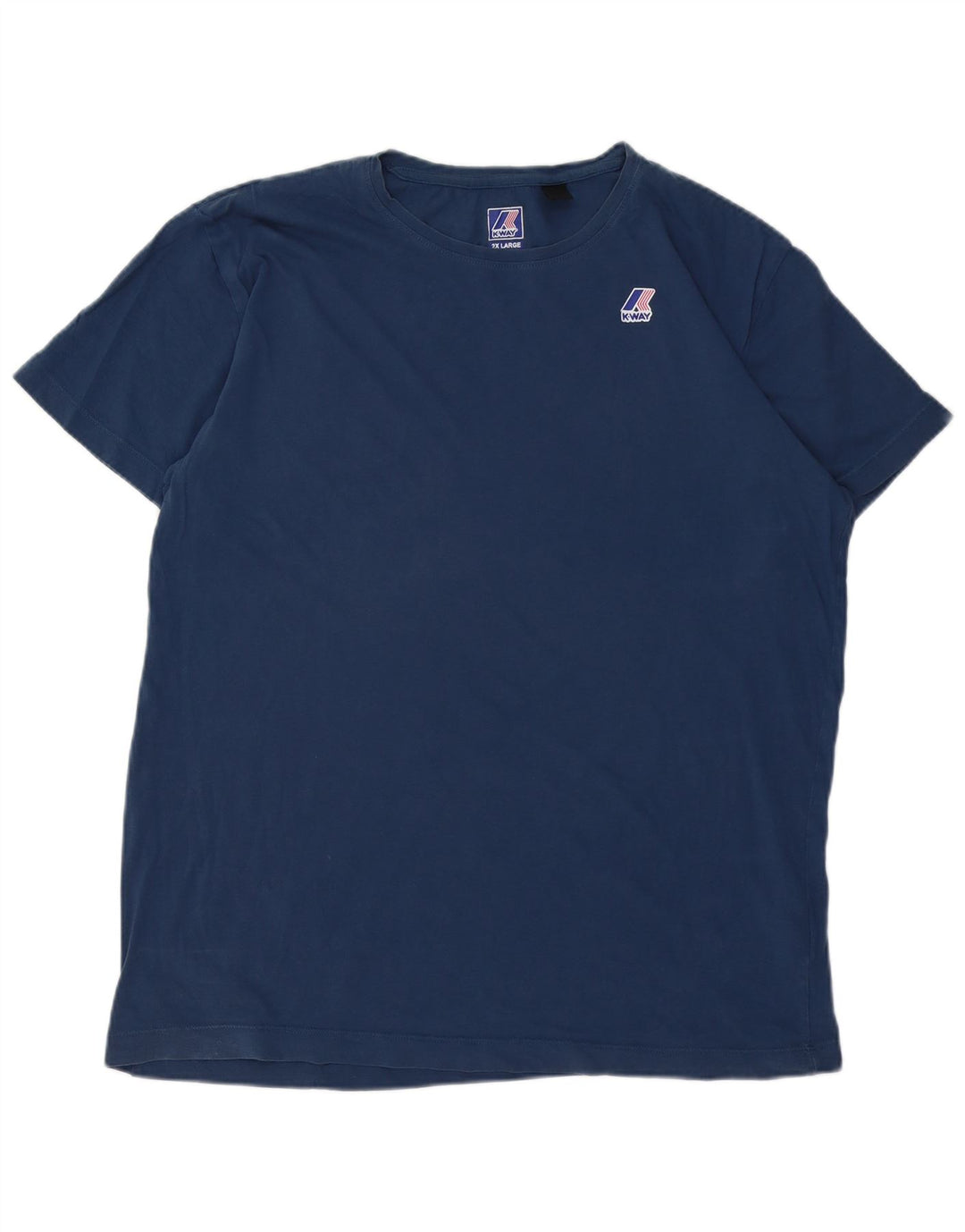 K-WAY T-Shirt Homme Top 2XL Bleu Marine Coton