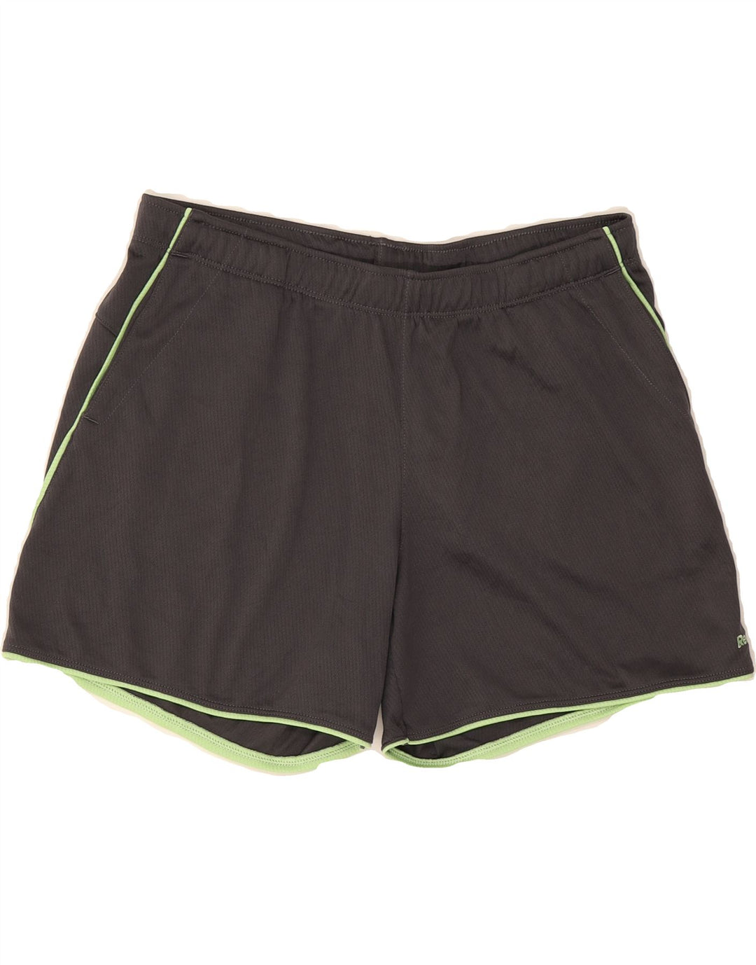 REEBOK Womens Sport Shorts UK 12 Medium Grey Polyester Vintage Reebok and Second-Hand Reebok from Messina Hembry 