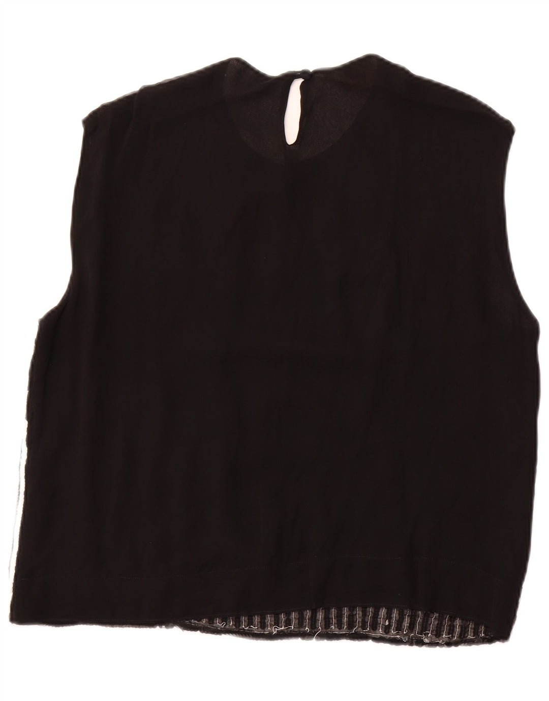 WITTY GIRL Haut chemisier sans manches pour femme UK 44 Viscose rayée noire moyenne