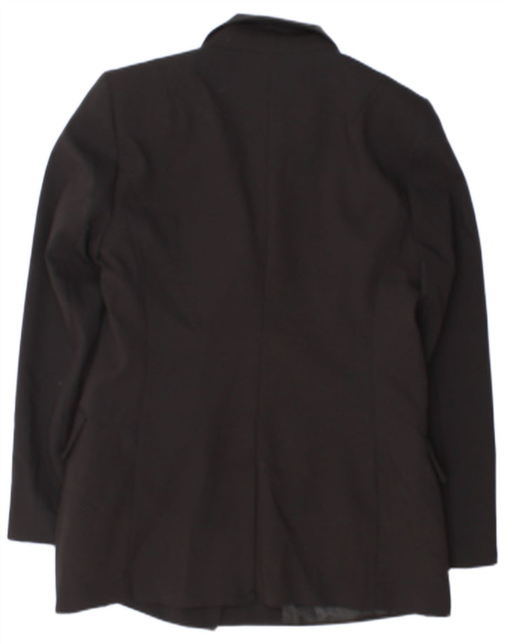 Zara Veste Blazer Double Boutonnage Femme UK 18 XL Noir Polyester