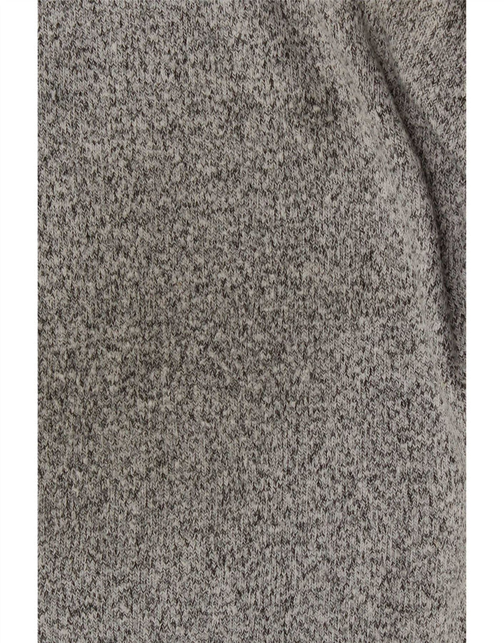 Zara Femme Top Manches Longues UK 44 Gris Moyen Viscose Moucheté