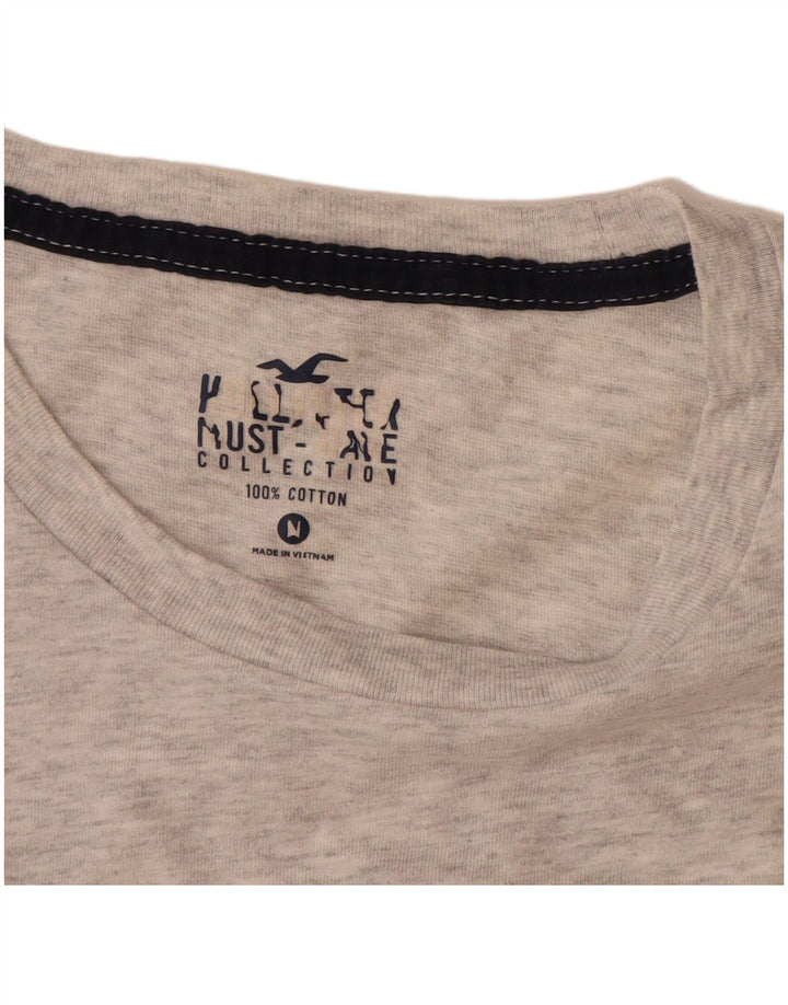 HOLLISTER T-Shirt Homme Gris Moyen Moucheté Coton