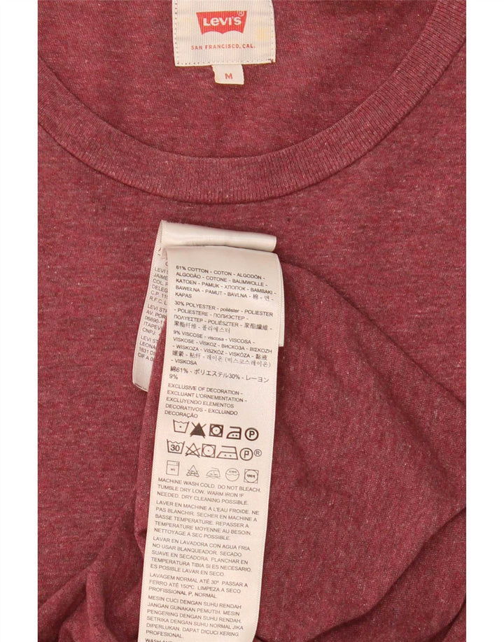 Levi's T-Shirt Top Homme Bordeaux Coton