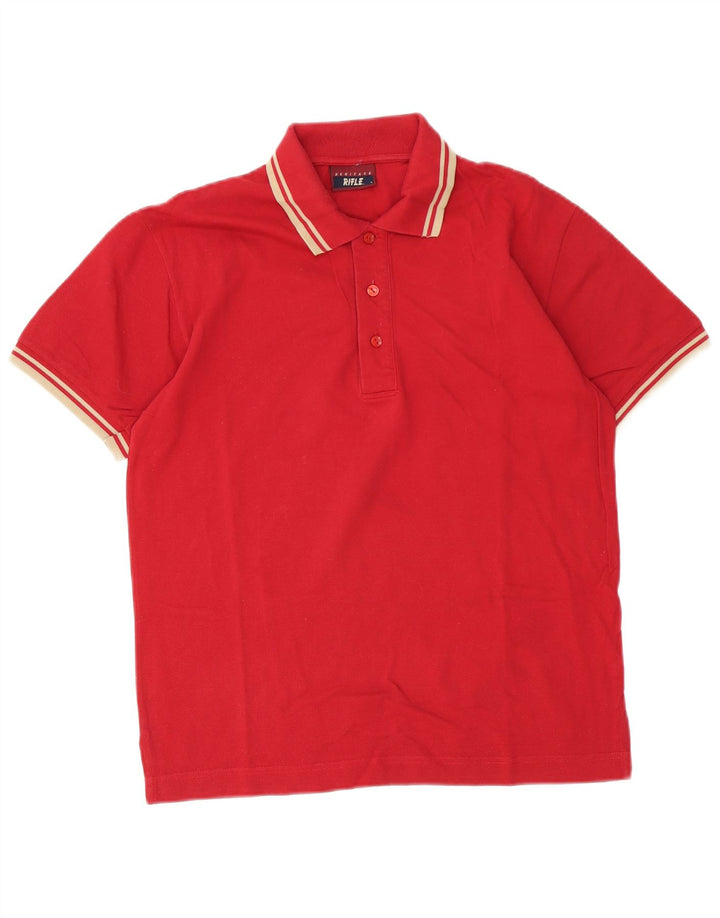 Rifle Polo Coupe Regular Homme Petit Rouge Coton