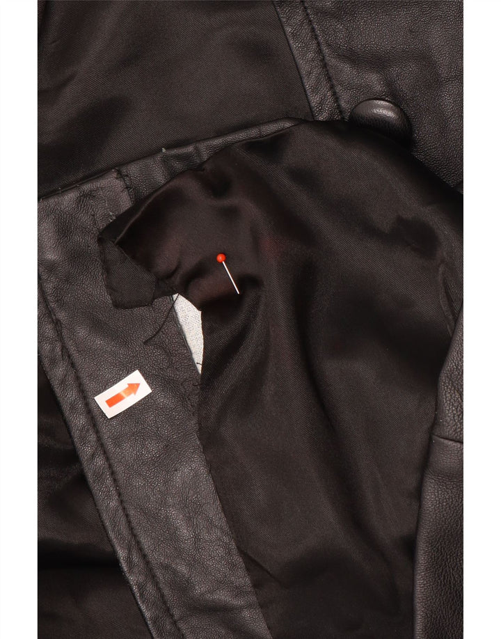Carnet Manteau en cuir pour femme UK 18 XL Noir