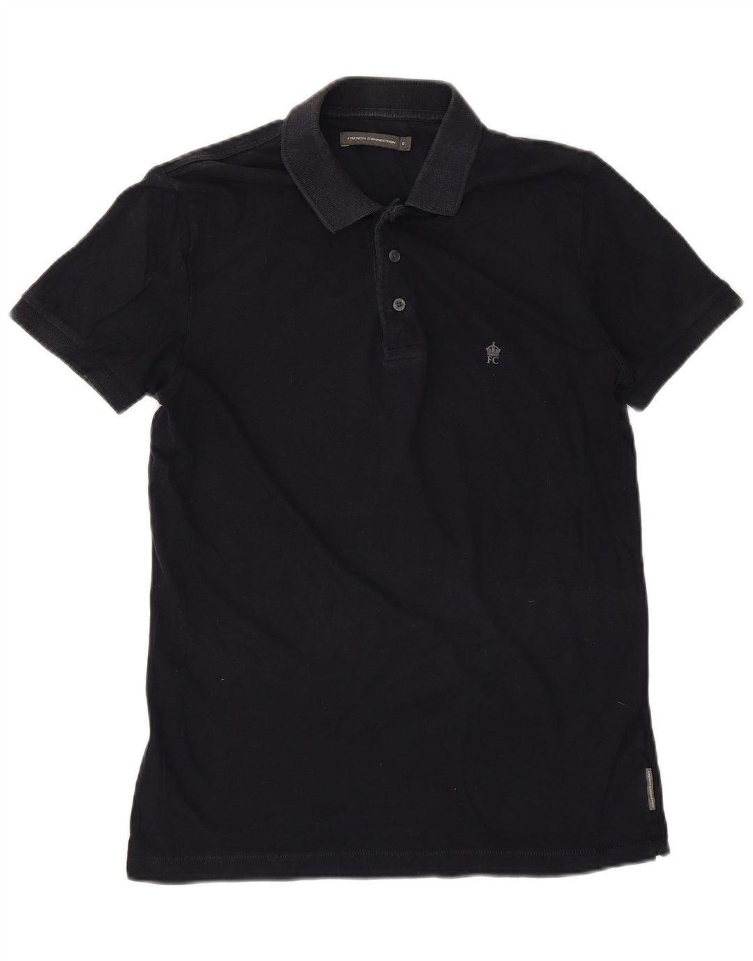 French Connection Polo Homme Petit Bleu Marine Coton