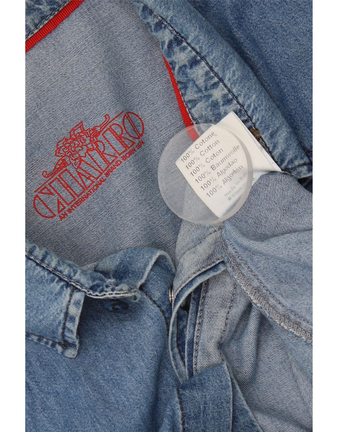 Charro Chemise en Jean Homme Grand Bleu Coton