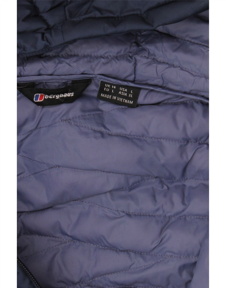 Berghaus Manteau rembourré à capuche pour femme UK 14 Large Bleu marine