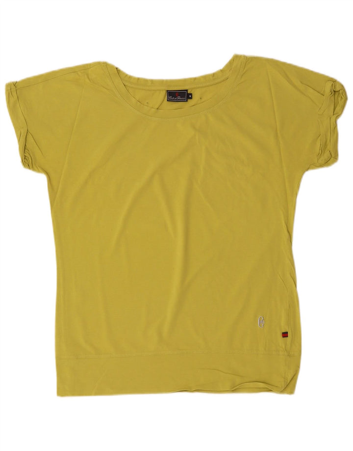 CONTE OF FLORENCE T-Shirt Femme Top UK 14 Coton Kaki Moyen