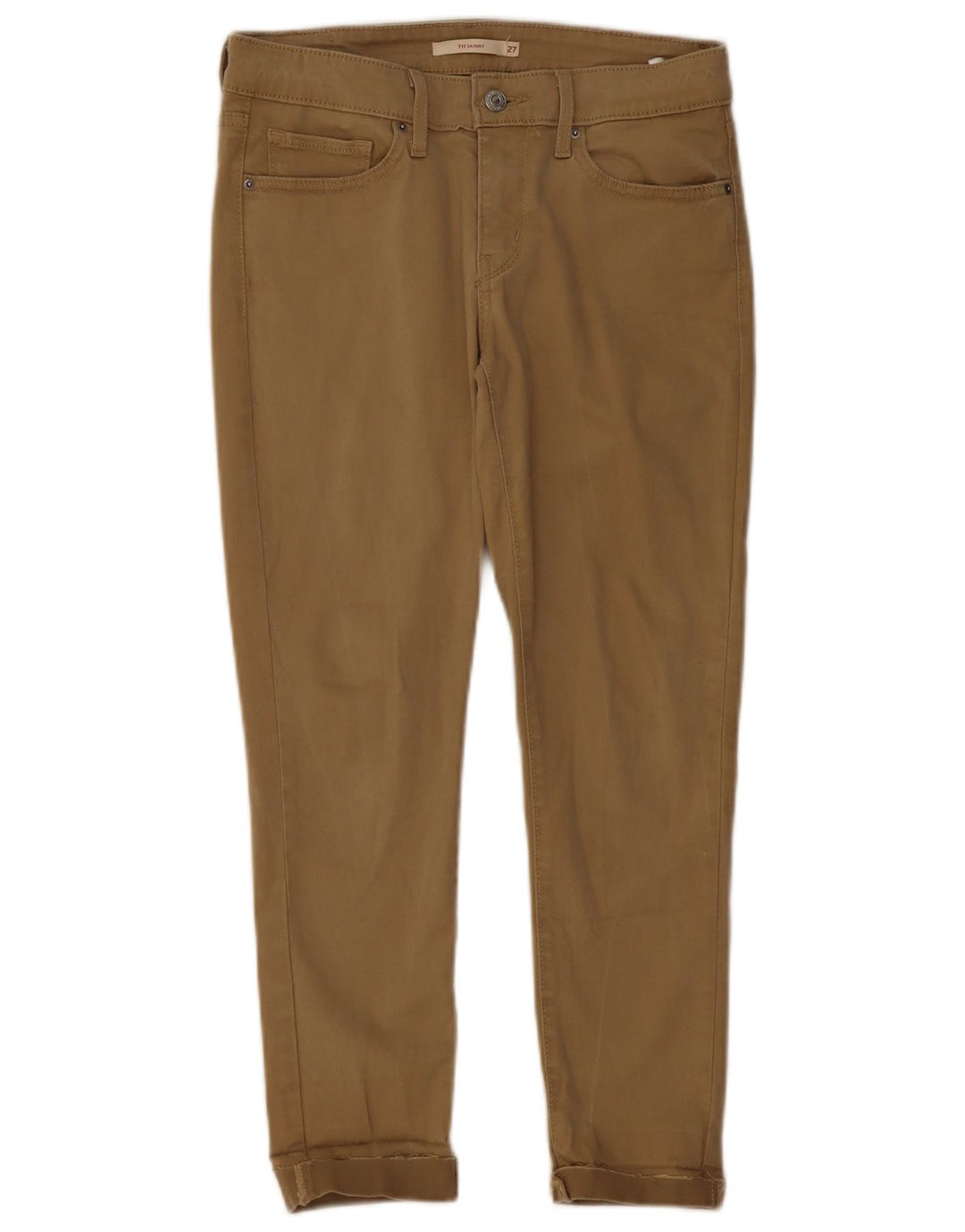 LEVI'S Pantalon Décontracté Skinny 711 Femme W27 L24 Coton Beige