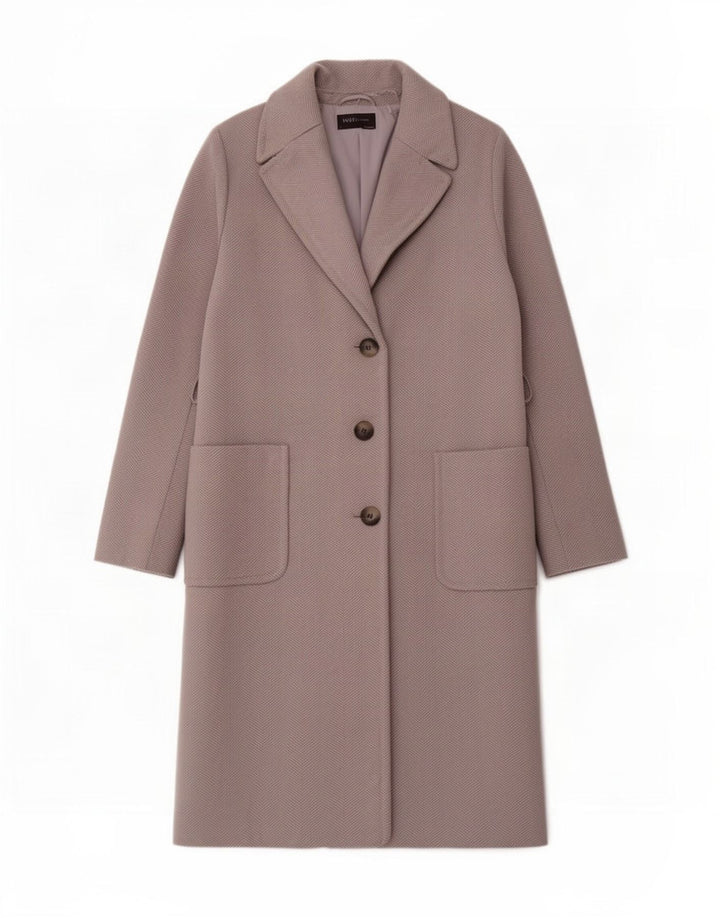 Marks & Spencer Manteau pour femme UK 44 Large Gris à chevrons Polyester