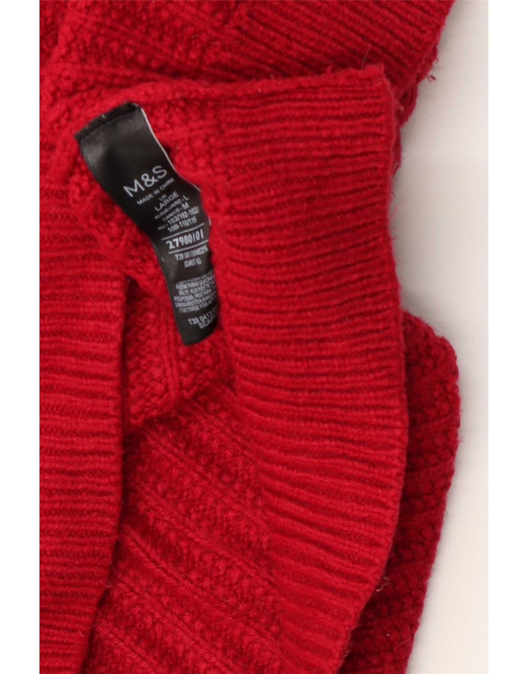 Marks & Spencer Pull surdimensionné à col en V pour femme UK 16 Large Rouge