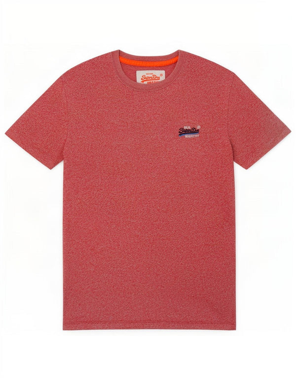 Superdry T-Shirt Top XS Rouge Moucheté Homme
