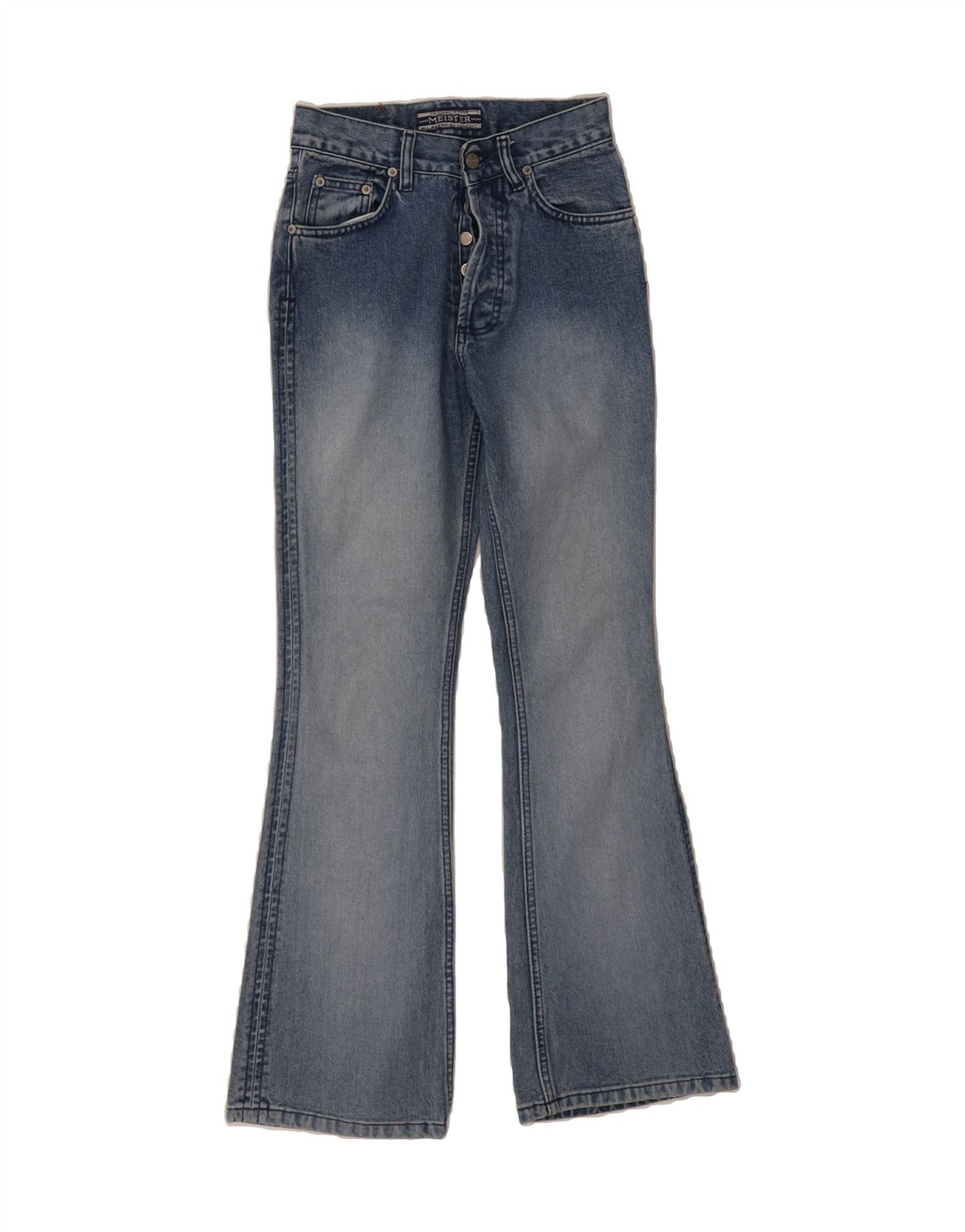MEISTER Womens Bootcut Jeans W28 L30  Blue Cotton Vintage Meister and Second-Hand Meister from Messina Hembry 
