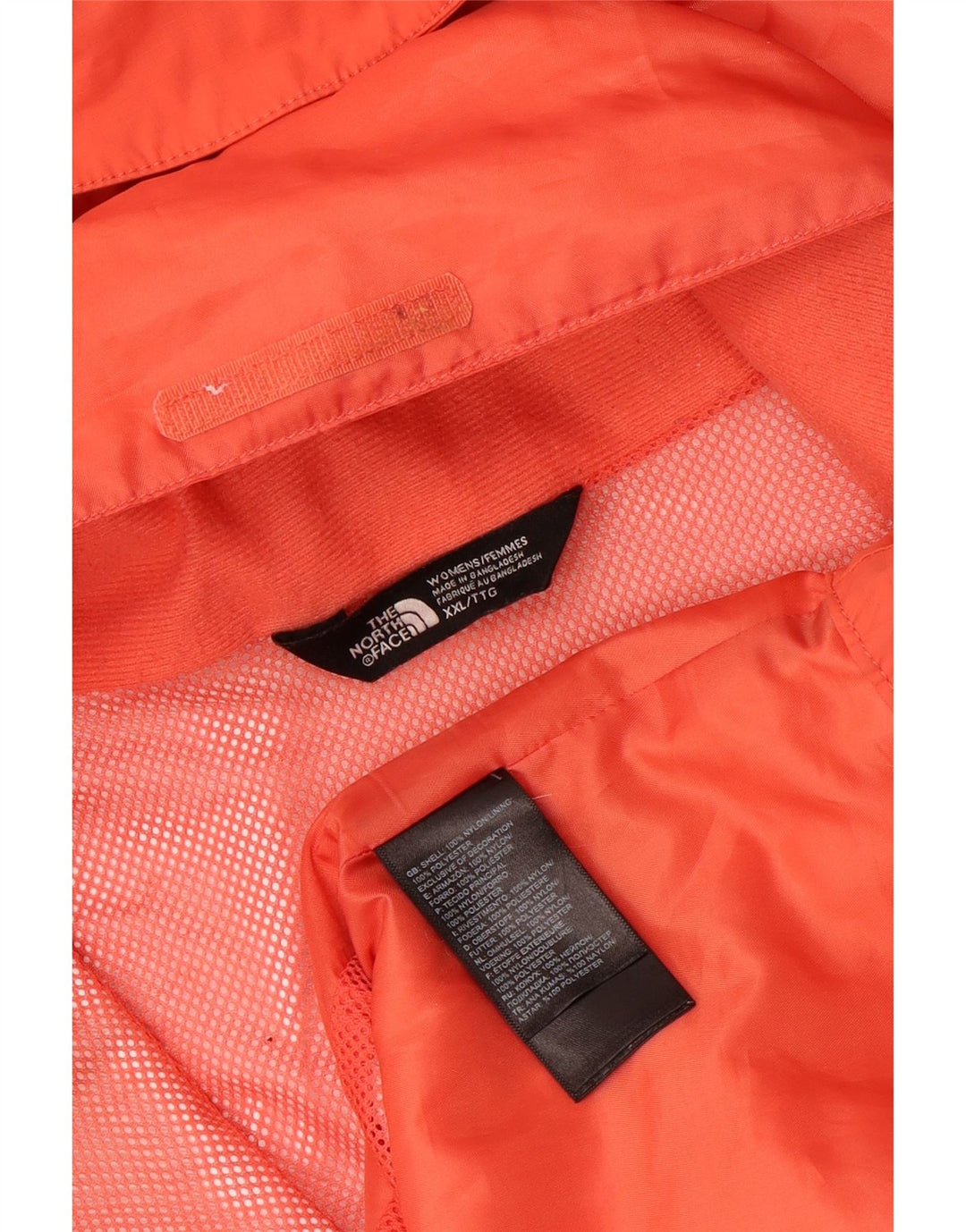 THE NORTH FACE Veste de pluie à capuche pour femme UK 20 2XL Orange Nylon