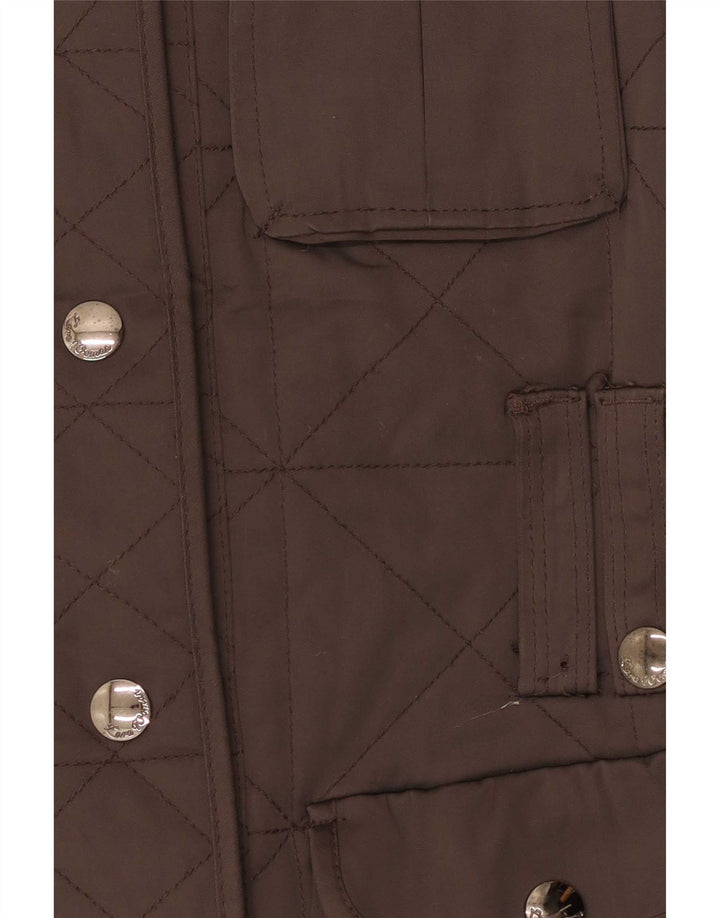 Zara Veste matelassée pour femme UK 12 Polyester marron moyen