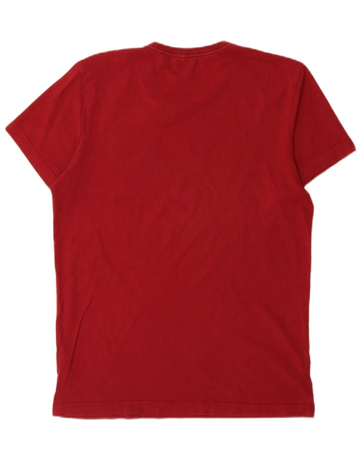 Adidas T-Shirt Graphique Homme Rouge Moyen Coton