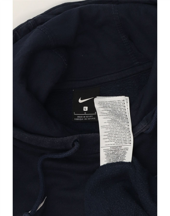 NIKE Pull à capuche pour homme en coton bleu marine Large