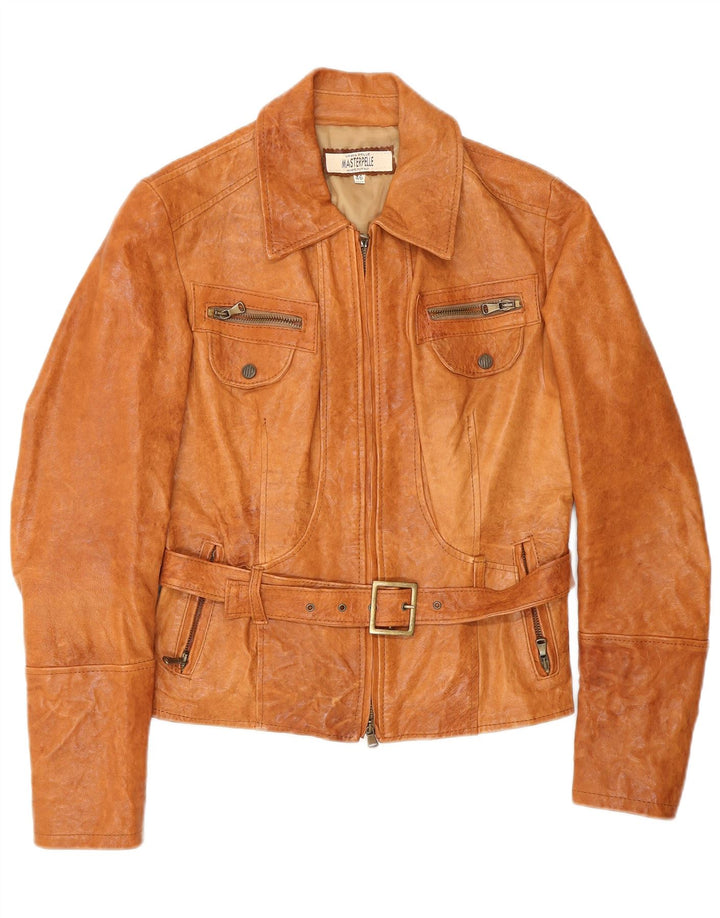 Masterpelle Veste en Cuir Femme IT 46 Grand Cuir Beige
