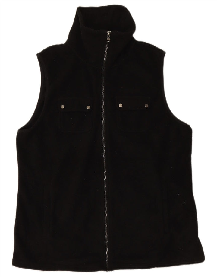 CHAPS Womens Fleece Gilet UK 18 XL Black Polyester