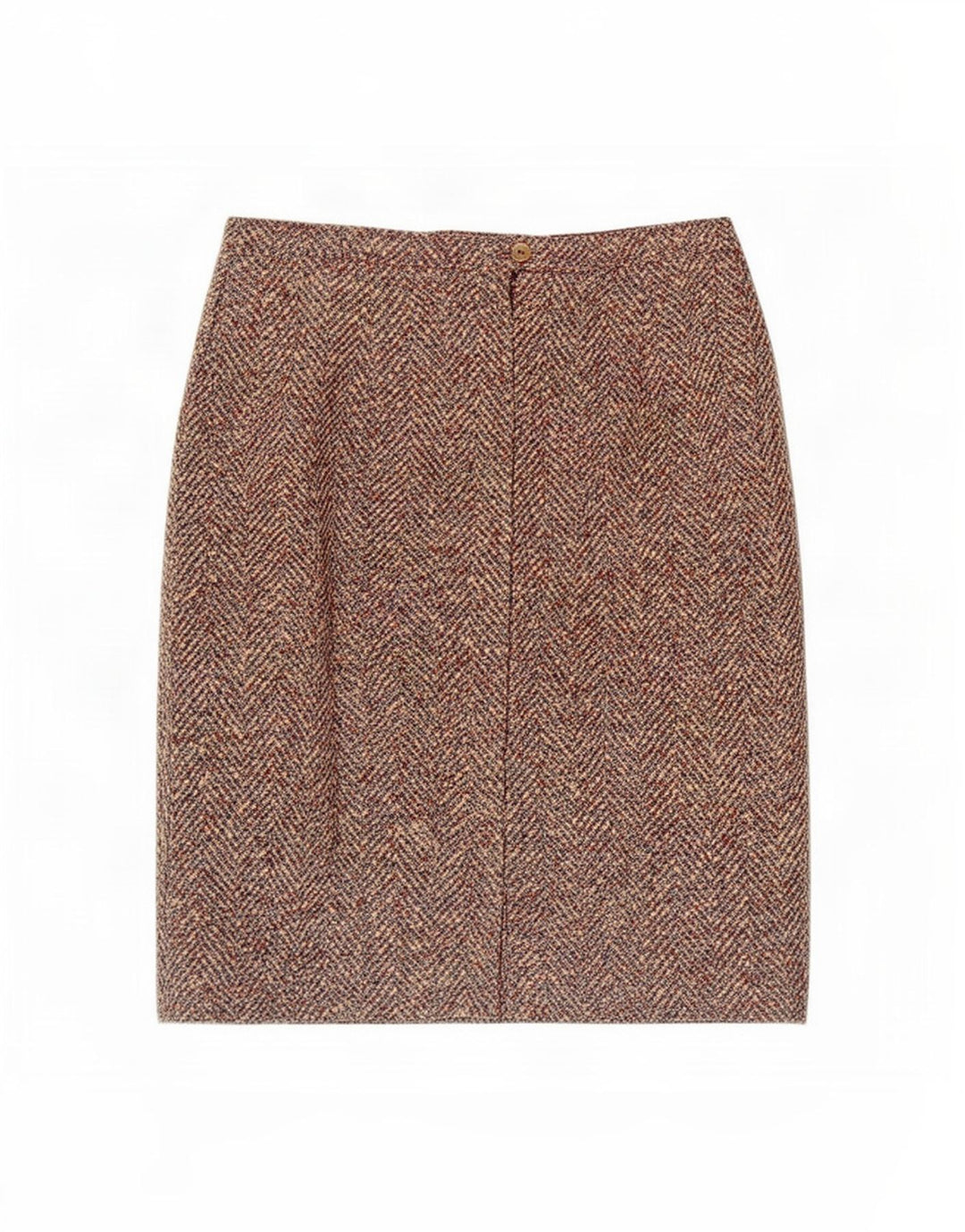 jupe crayon femme vintage Medium W30 Brown Herringbone