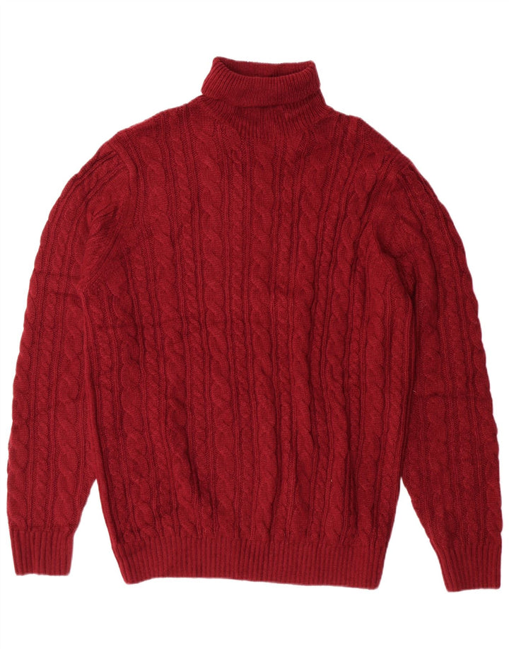 Calliope Pull Col Roulé Homme XL Bordeaux Acrylique