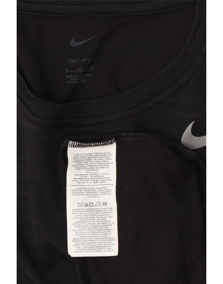 Nike T-shirt Dri Fit pour homme en polyester moucheté noir moyen