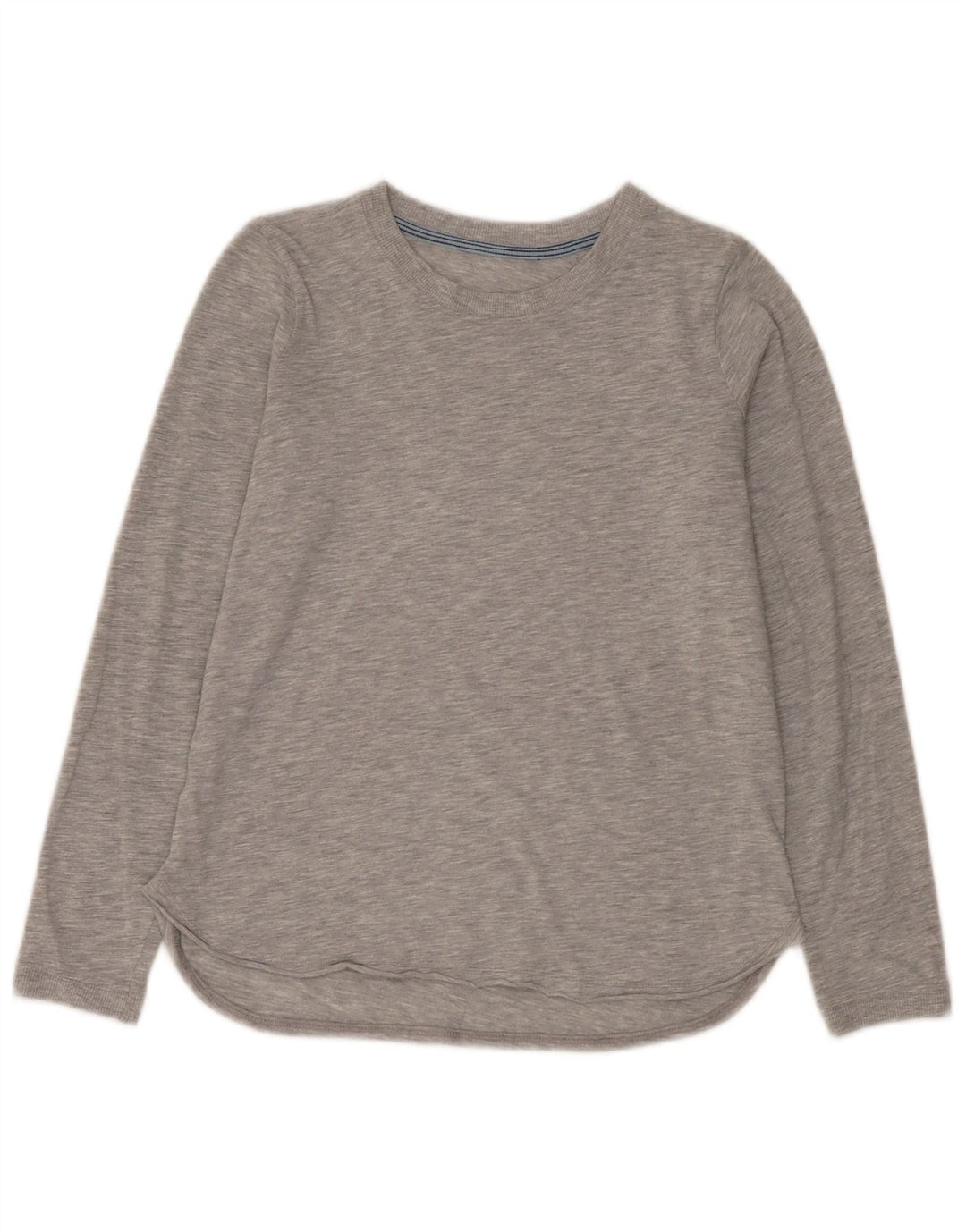 vintage Femme Top Manches Longues UK 12 Gris Moyen Moucheté