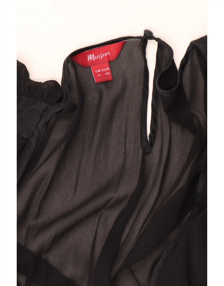 Monsoon Robe Empire pour femme UK 12 Noir moyen
