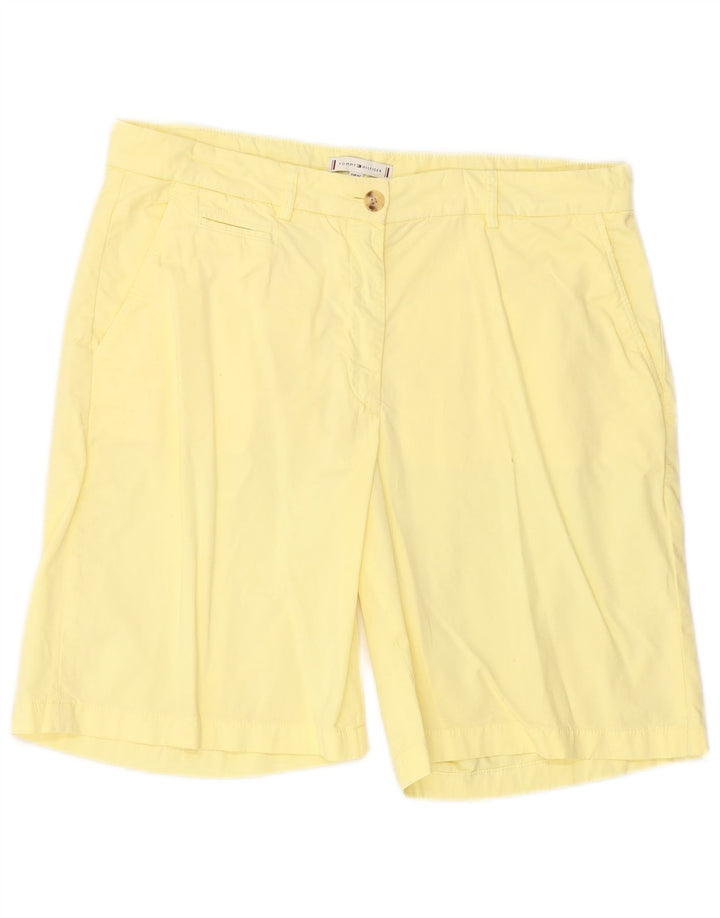 TOMMY HILFIGER Short Chino Femme UK 14 Large W34 Jaune