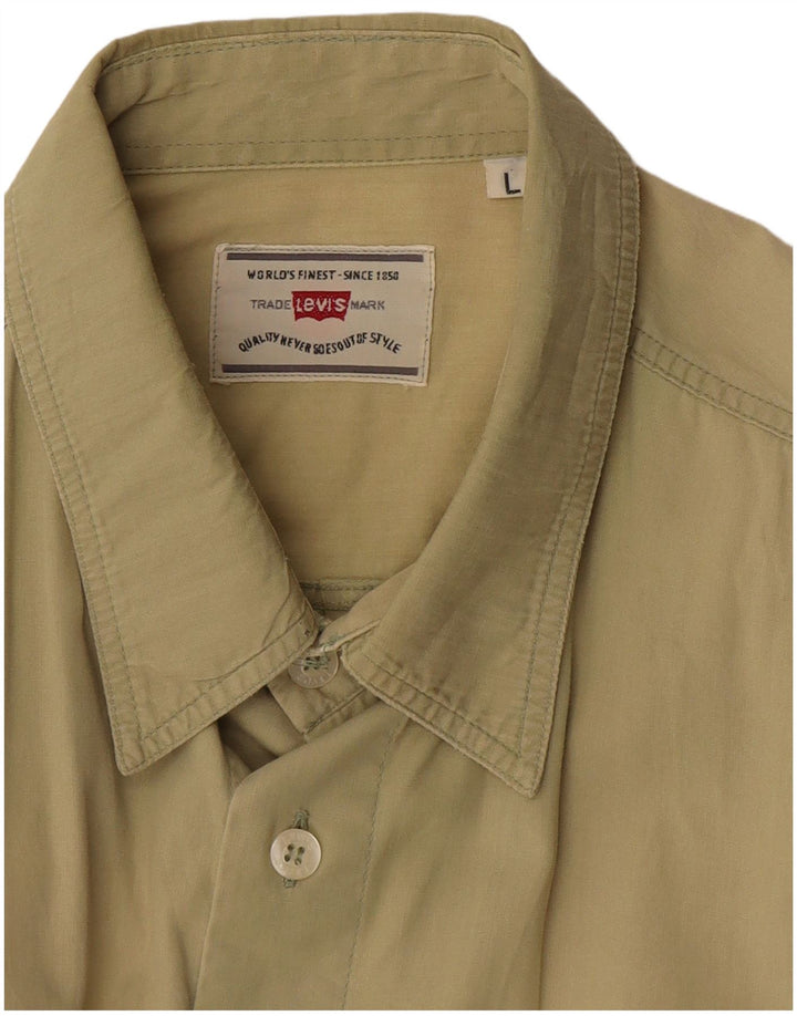 Levi's Chemise à Manches Courtes Homme Vert Moyen