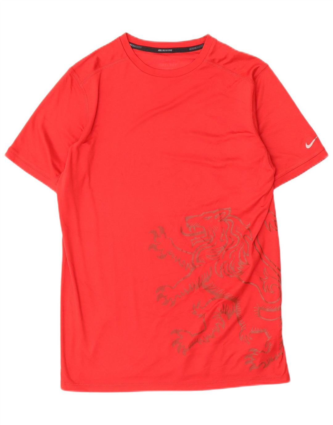 Nike Homme Dri Fit Graphic T-Shirt Haut Rouge Moyen Polyester