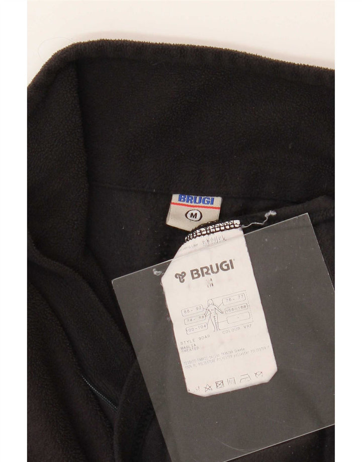 Brugi Pull polaire à col zippé pour femme UK 14 Medium Noir Polyester