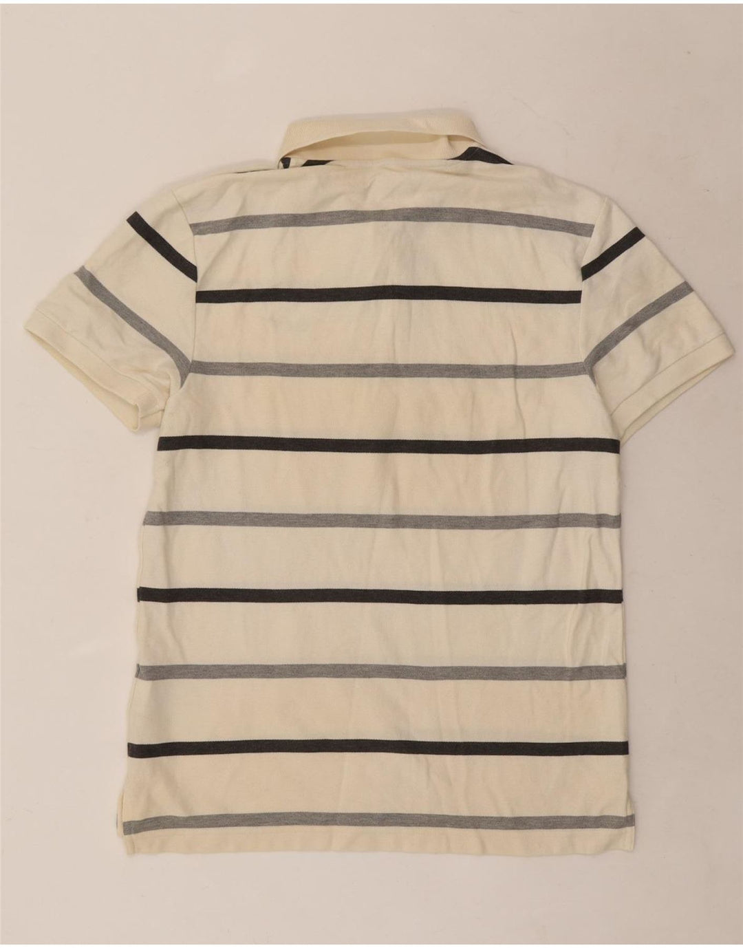 Polo Nike Homme Coton Rayé Blanc Moyen
