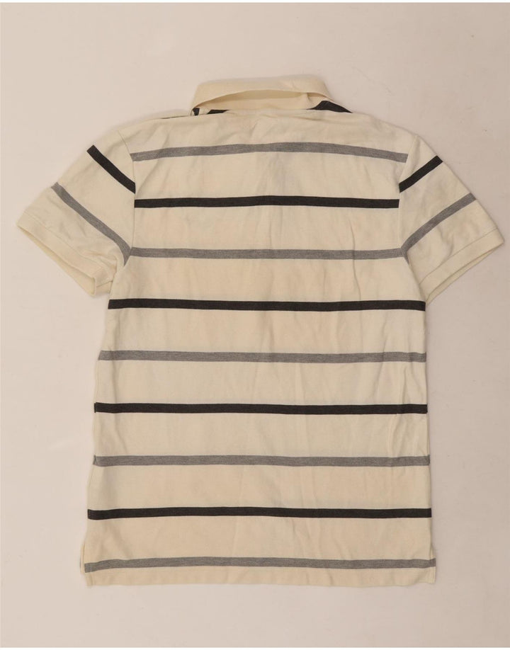 Polo Nike Homme Coton Rayé Blanc Moyen