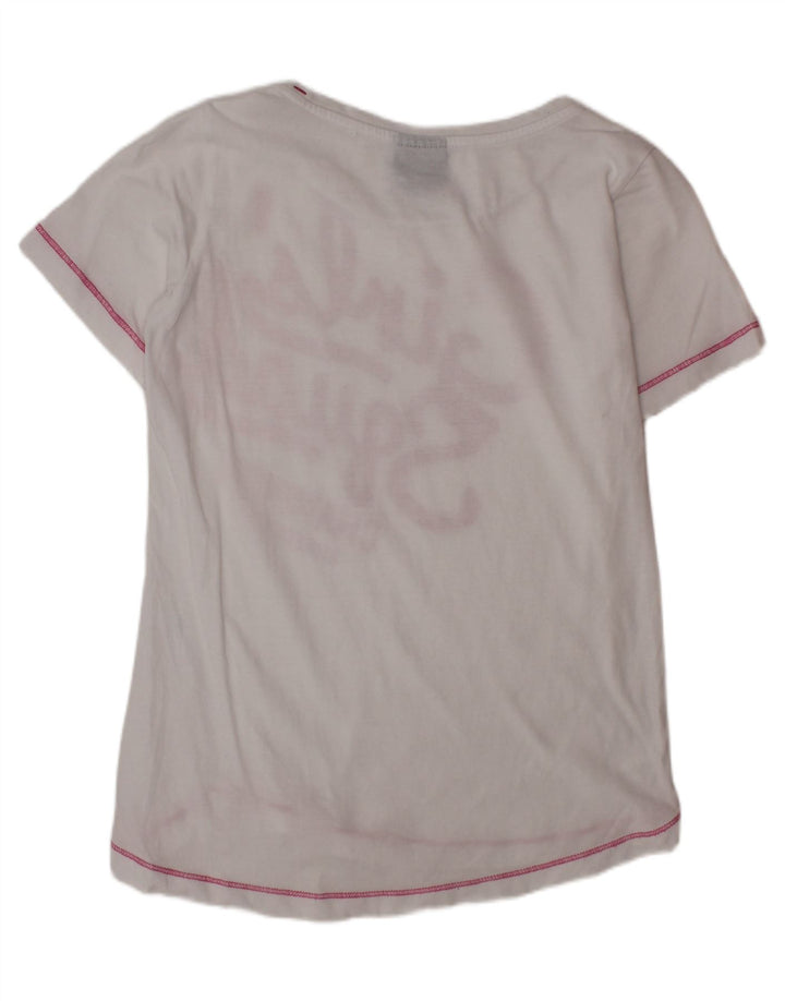 CHAMPION T-Shirt Graphique Fille 9-10 Ans Blanc Moyen