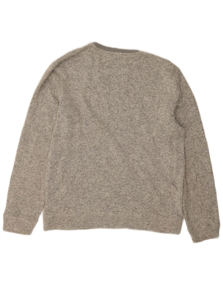Quiksilver Sweat Homme Pull Large Gris Moucheté Polyester
