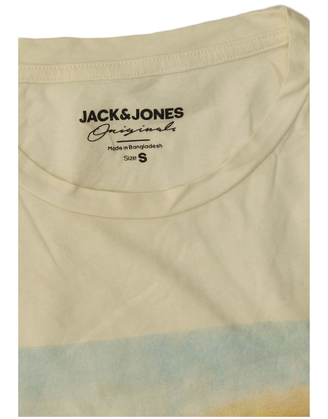 Jack & Jones T-Shirt Graphique Homme Petit Blanc Coton