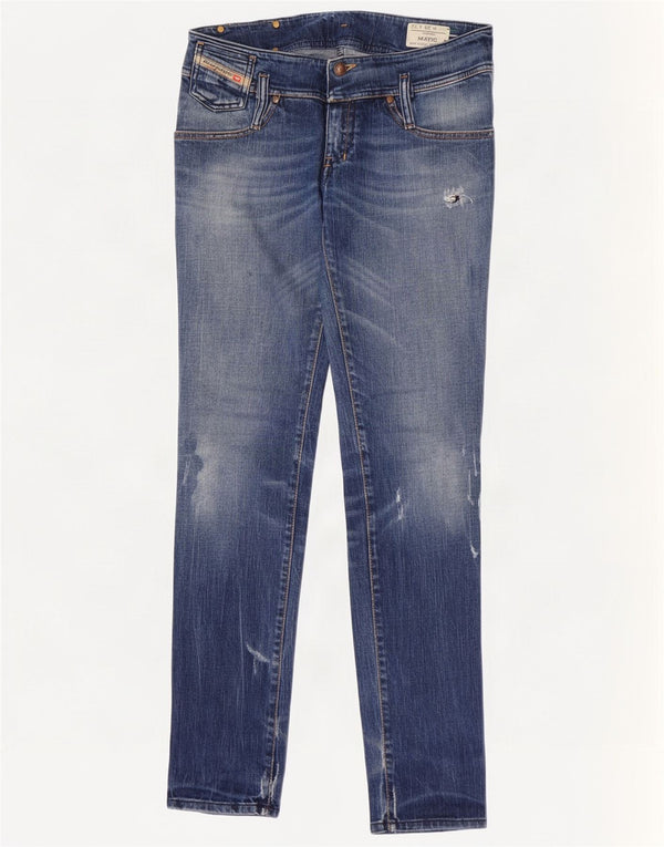 Diesel Jean Slim Matic Femme W29 L32 Bleu Coton